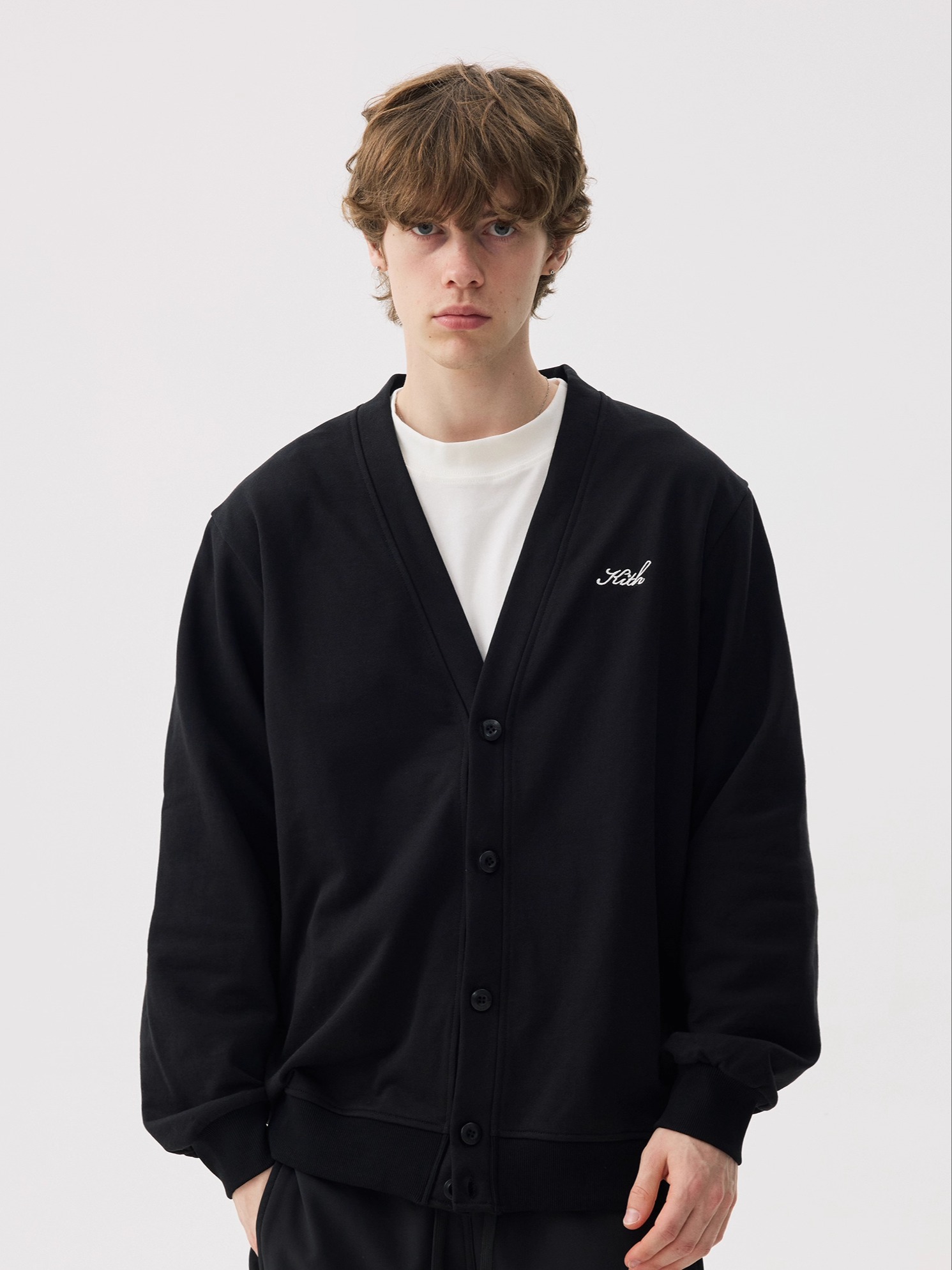Kith Sweater Knit - KITH Button-Up V-Neck Knitted Sweater Casual