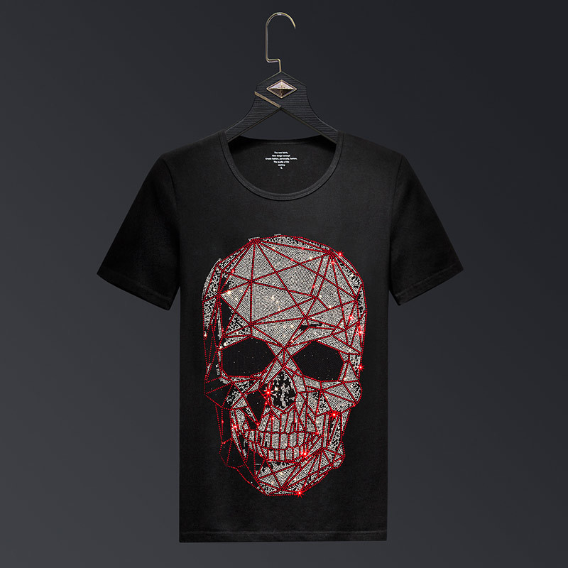Streetwear Brand England - Plus Size 2025 Fashion Skull Rhinestones