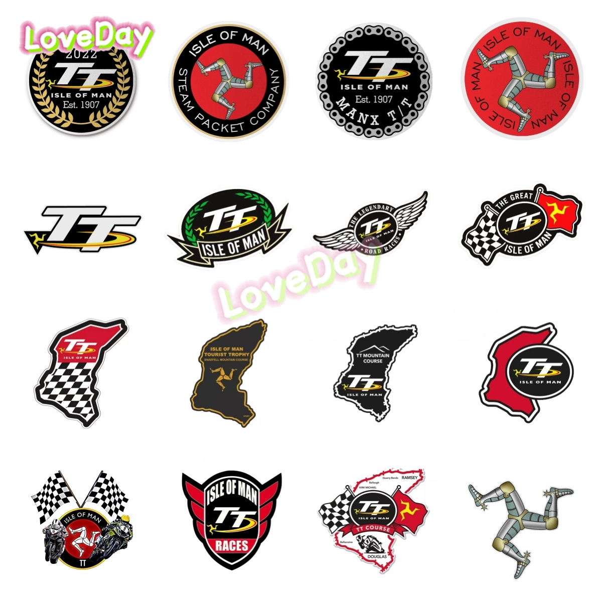Streetwear Brand Stickers - Isle of Man TT Racing Logo
