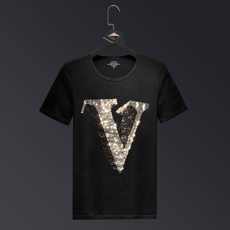 2025 Letter Rhinestones T Shir - огляд і ціна Streetwear Brand England