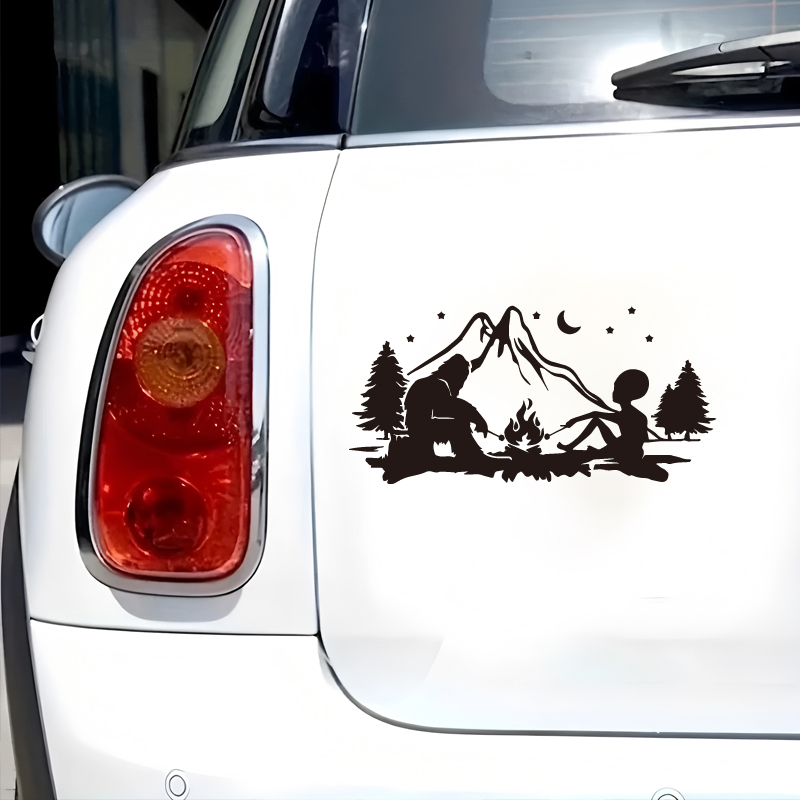 Alien and Bigfoot campfire cam - огляд і ціна Streetwear Brand Stickers