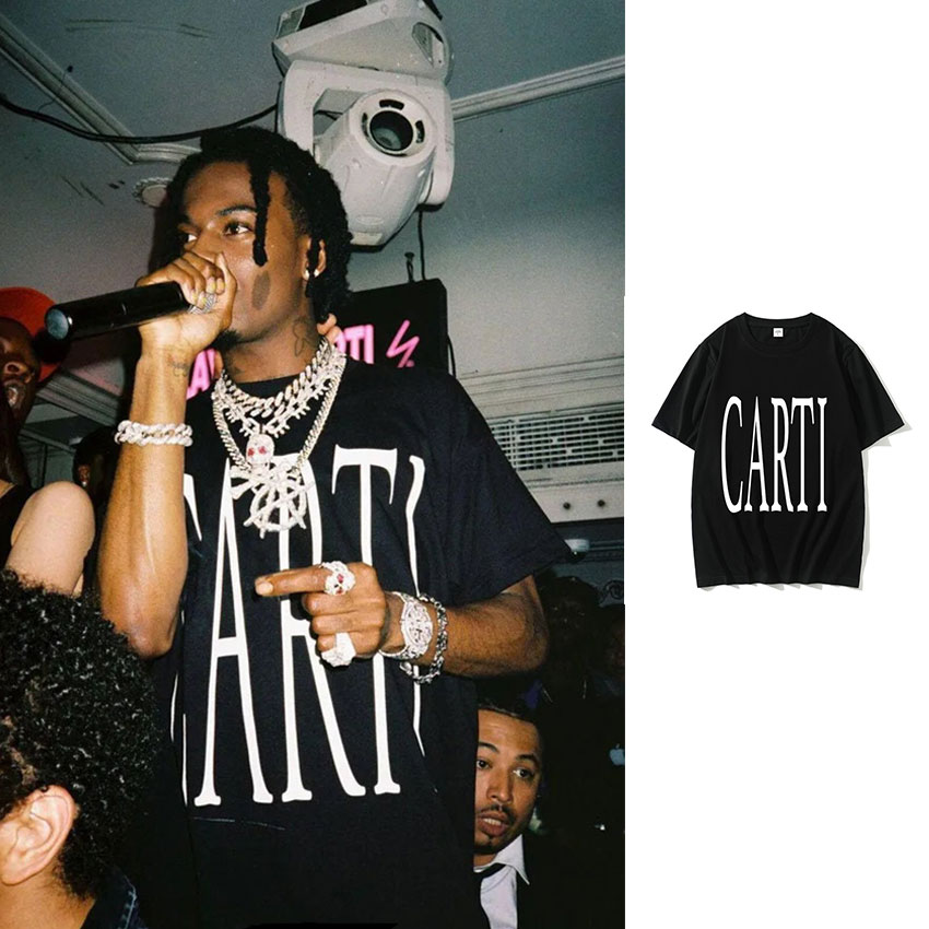 Rapper Playboi Carti T Shirt B - огляд і ціна Supreme Box Logo Tee