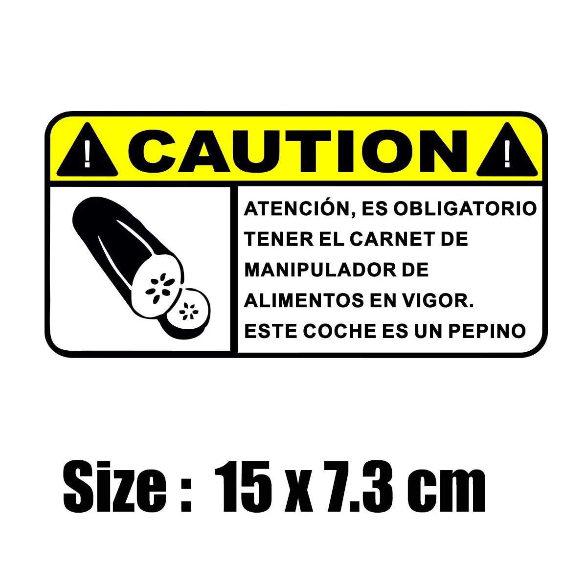 Funny Caution Cucumber Warning - огляд і ціна Streetwear Brand Stickers