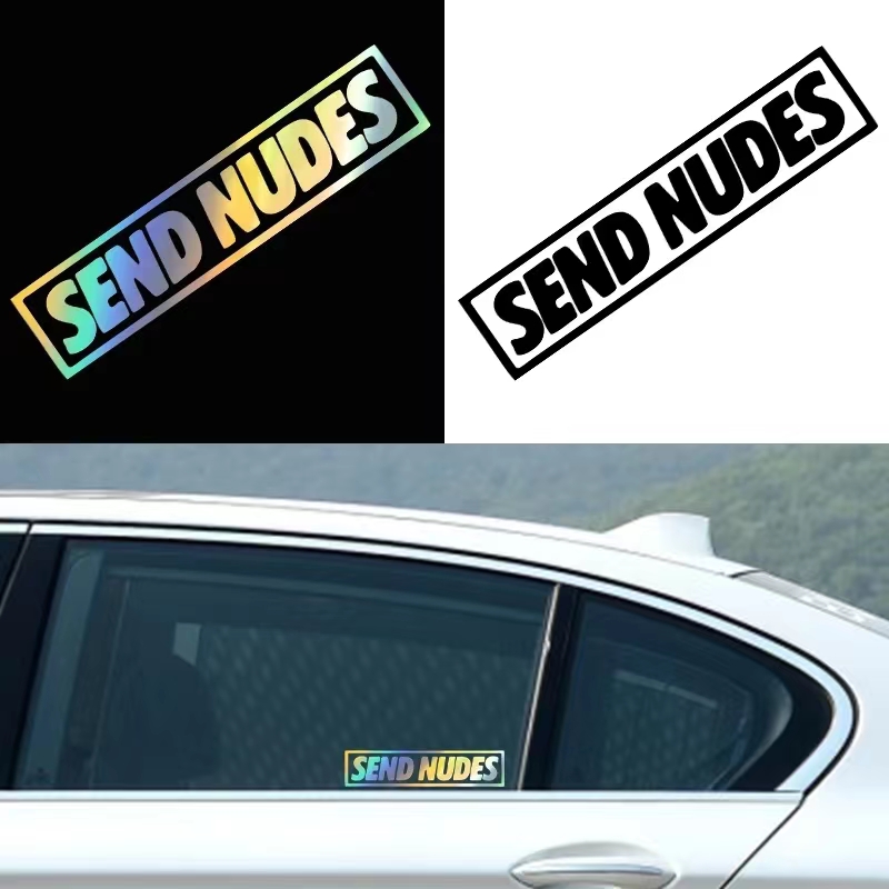 Send Nudes Car Stickers for Wi - огляд і ціна Streetwear Brand Stickers