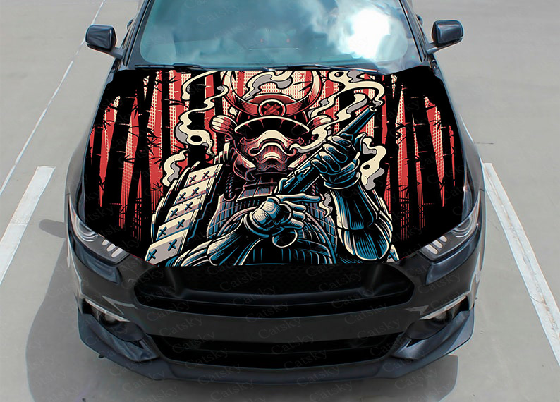 Samurai Oni Mask Car Decal Gra - огляд і ціна Streetwear Brand Stickers