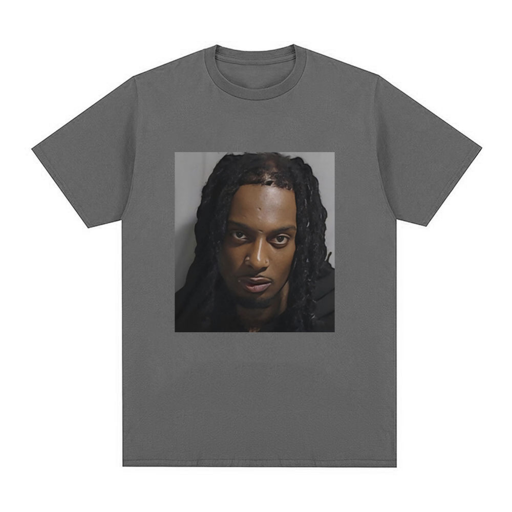 Rapper Playboi Carti Mugshot G - огляд і ціна Supreme Box Logo Tee