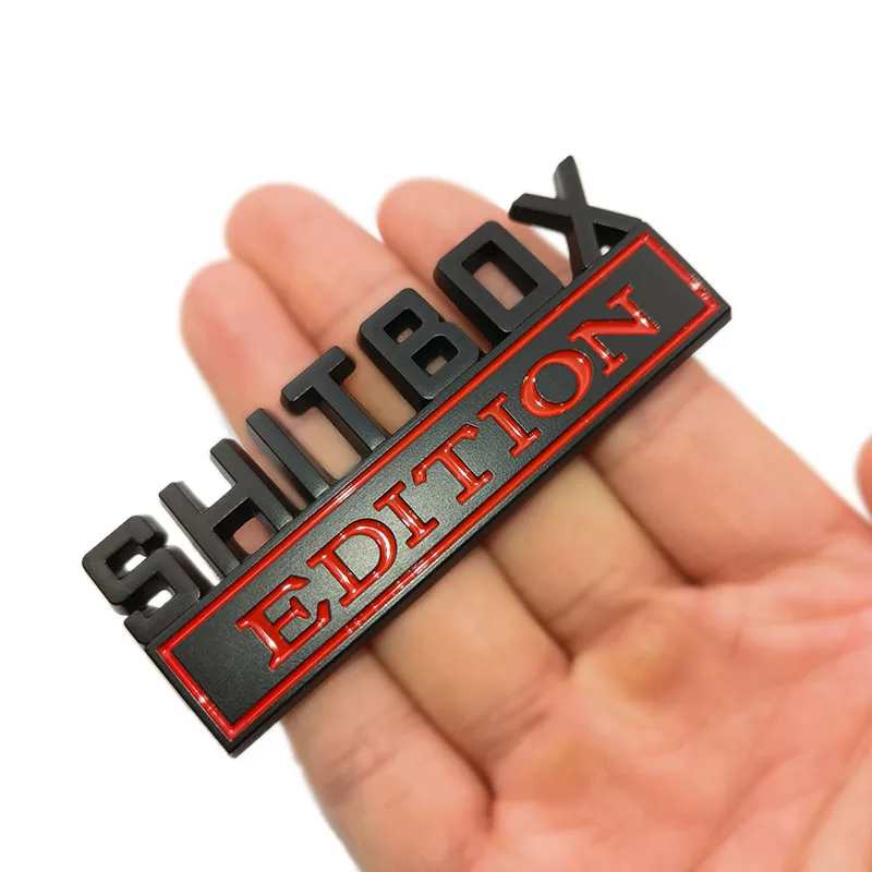 1Pcs 3D Chrome Black Red Metal - огляд і ціна Streetwear Brand Stickers