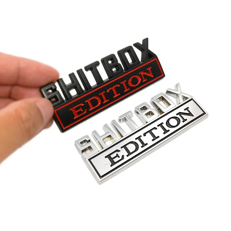 1Pcs 3D Chrome Black Red Metal - огляд і ціна Streetwear Brand Stickers