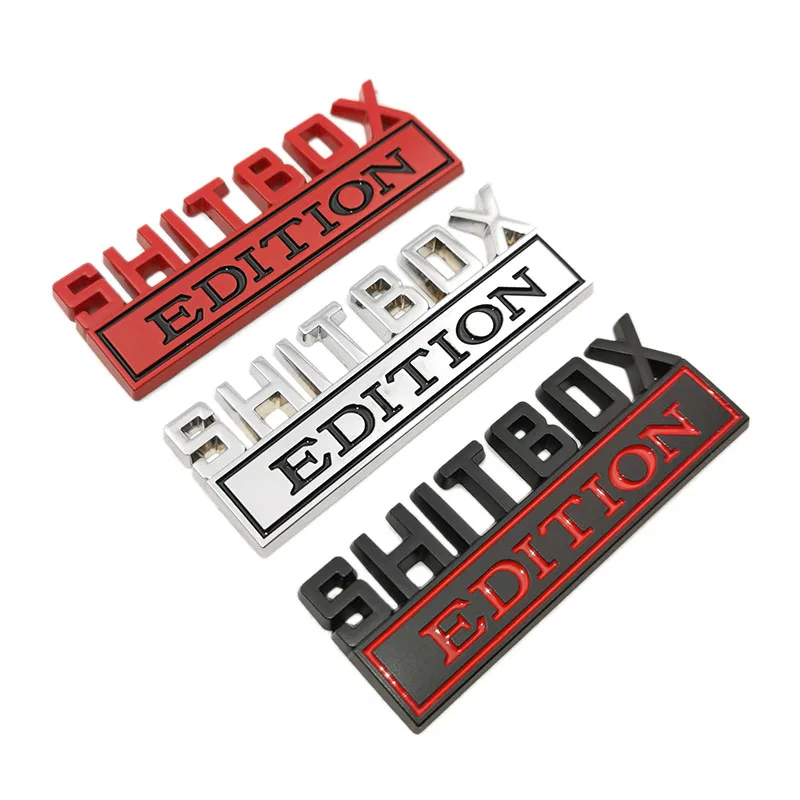 1Pcs 3D Chrome Black Red Metal - огляд і ціна Streetwear Brand Stickers