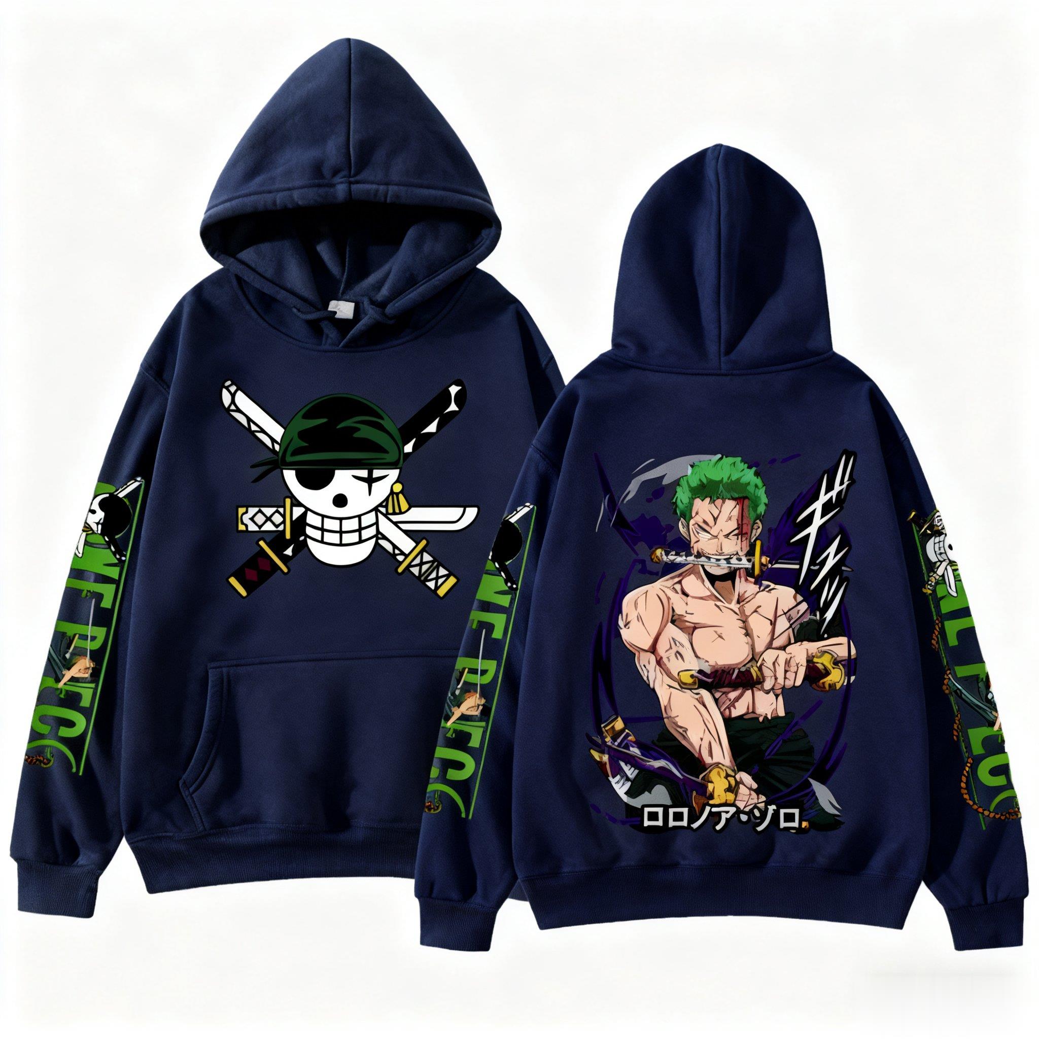 One Piece Zoro Anime Hoodie Sw - огляд і ціна Streetwear Brand Y2K